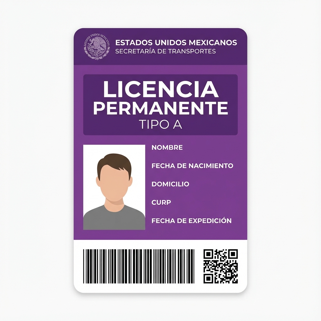 Licencia Permanente Tipo A Morada